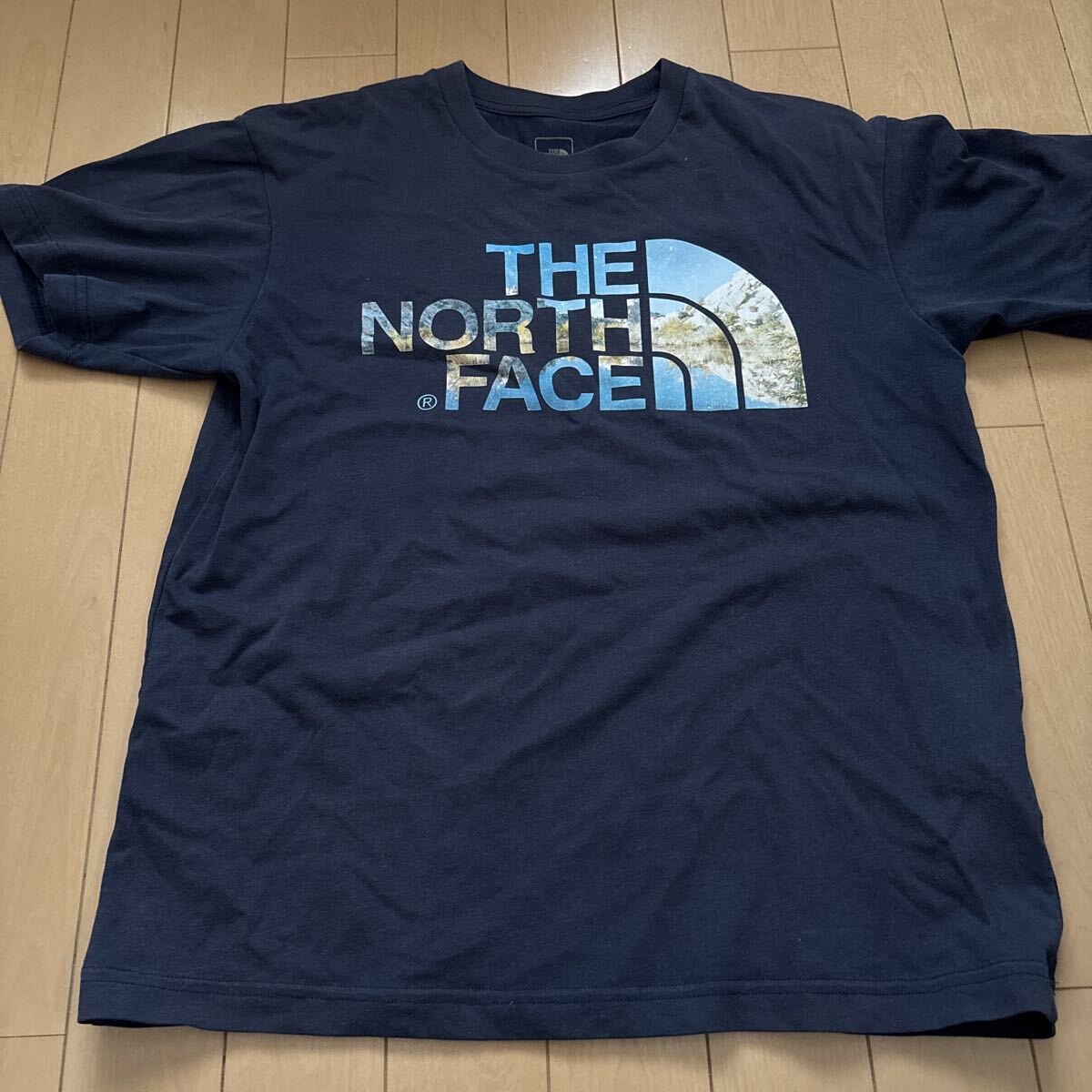 ☆ THE NORTH ノースフェイス 半袖Tシャツ ネイビー　メンズS