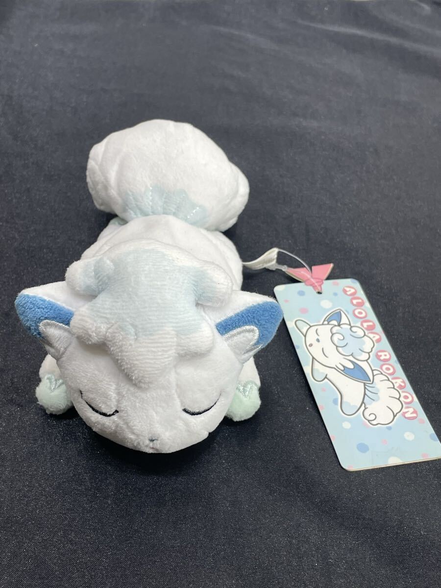 プラス　7.21 8.2 お56 札付き　未使用　現状　Pokmon Center 株式会社 ポケモン　くったりぬいぐるみ アローラロコン おやすみver