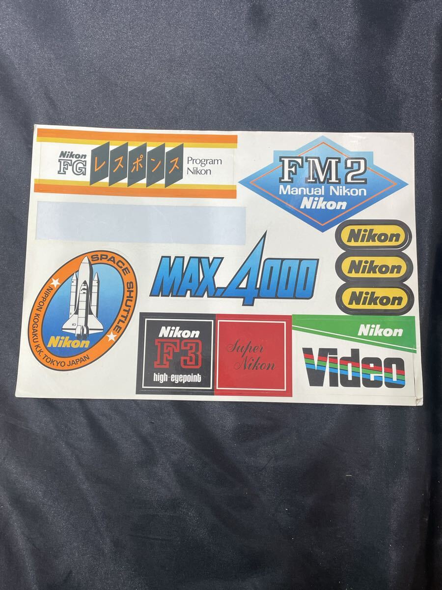 ポスト　8.11.18 お68 No.26当時物】ニコン ステッカーシート 未使用 F3 FM2 NASA スペースシャトル