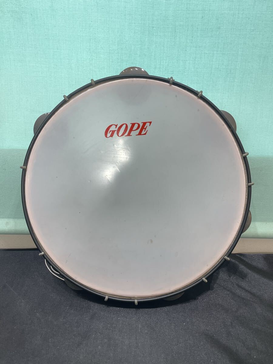 本場ブラジルの老舗ブランド「GOPE」製　木製シェル × GOPEロゴ入りヘッド　パンデイロ