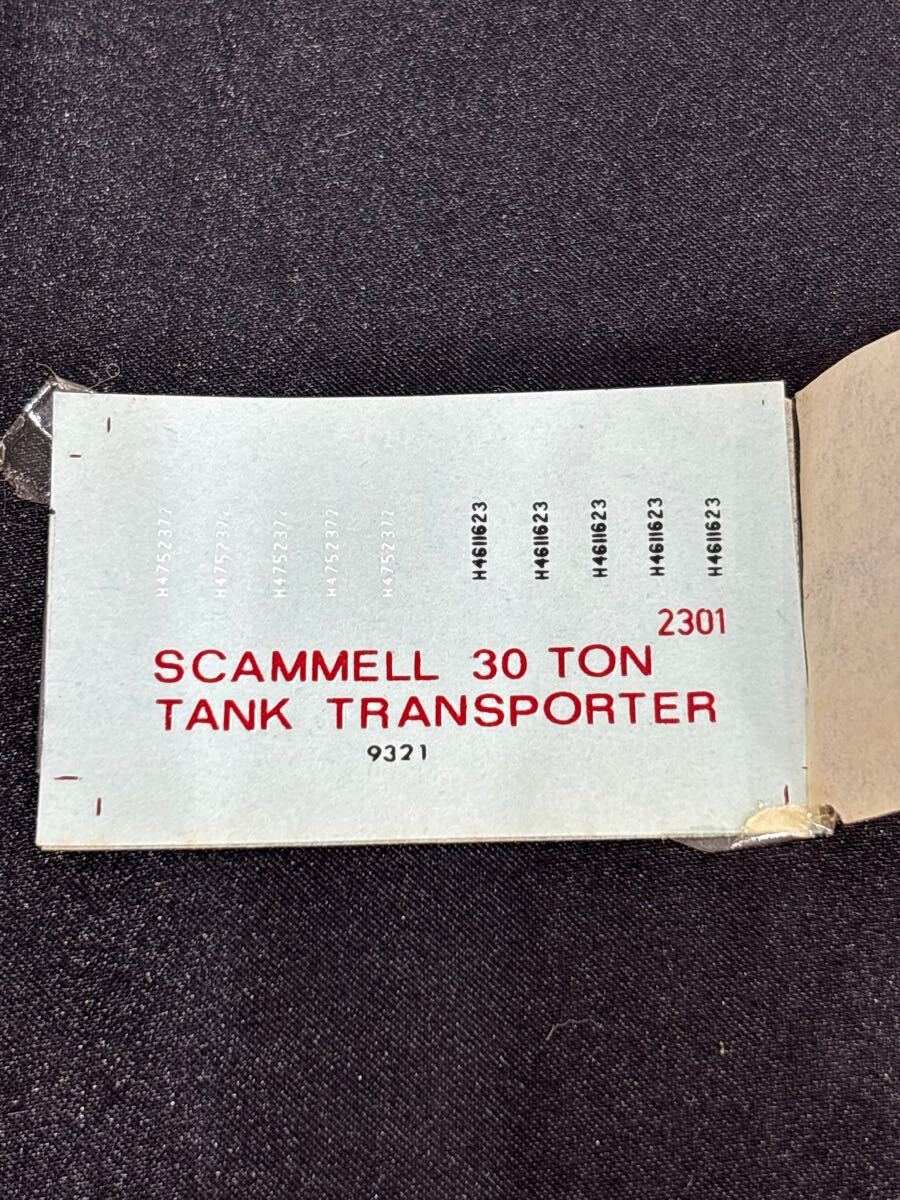 ミニ　8.17.21 お80 当時物　デカール　未使用　エアフィックス 1/76 スキャンメル 戦車運搬車 デカールのみ 当時物 AIRFIX