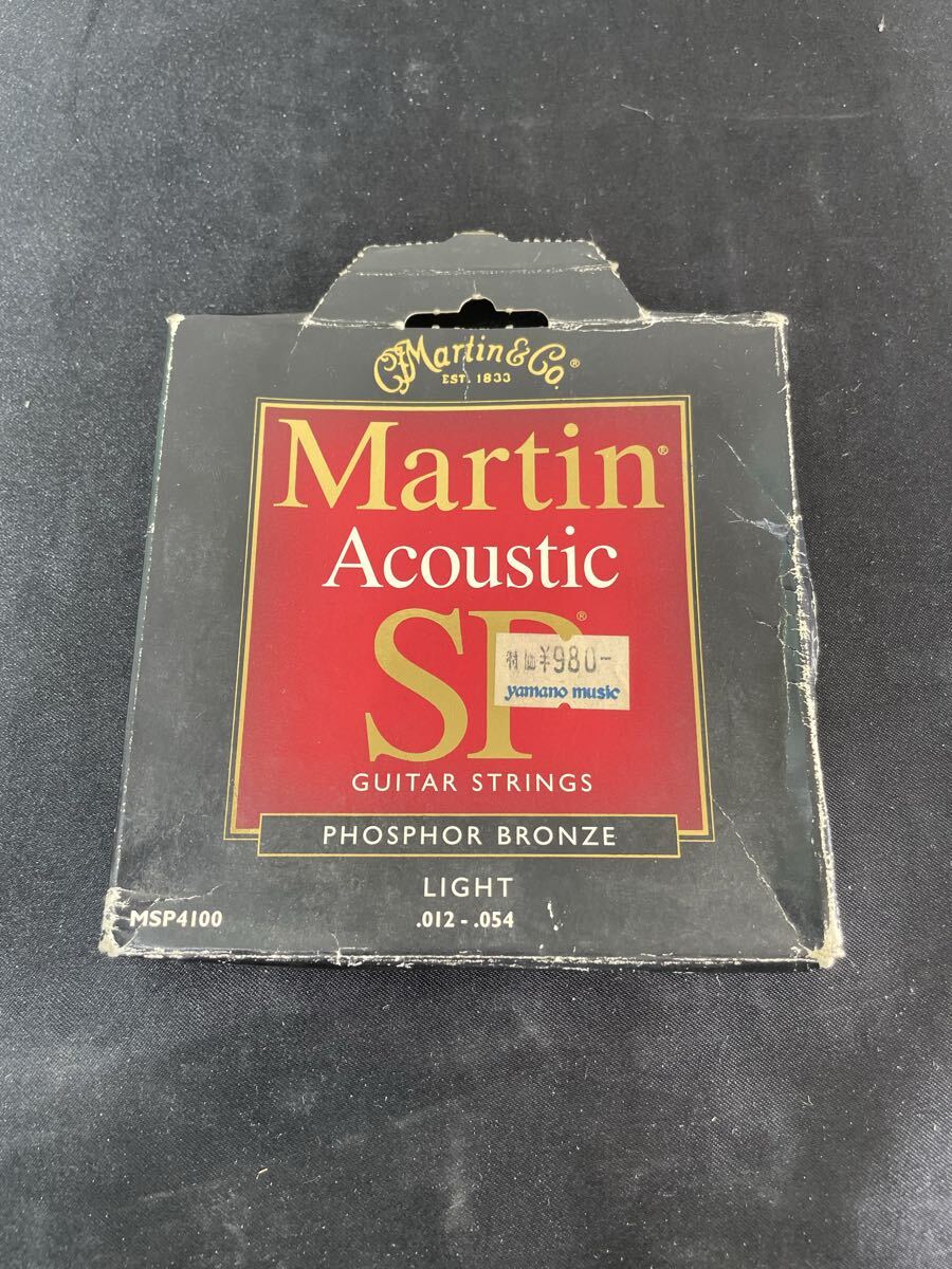 ミニ　8.ぐ　お85 未使用 Martin マーティン アコギ弦 MSP4100 LIGHT 旧パッケージ フォスファーブロンズ ギター弦 当時物 昭和レトロ