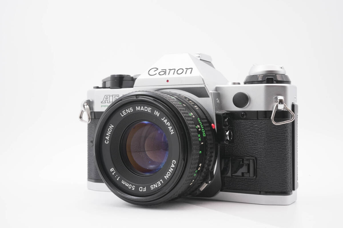 [現状品] Canon AE-1 PROGRAM BLACK + FD 50mm F1.8　FD キャノン フィルムカメラ MFレンズ　単焦点レンズ