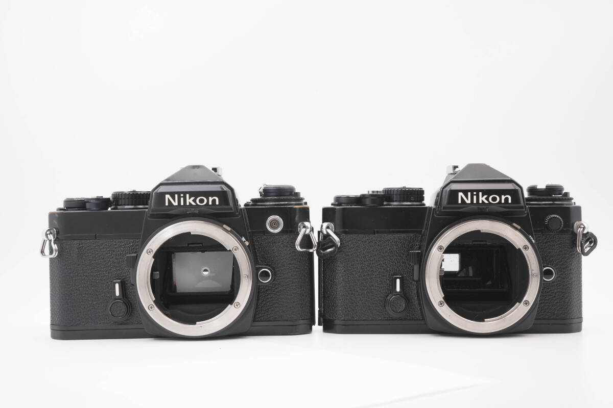 [現状品２台セット] Nikon FE シルバー body ニコン ボディ シルバー MF 一眼レフ フィルムカメラ ボディ