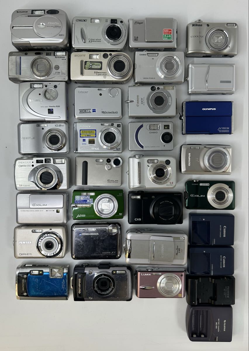 A139 ジャンク品 デジカメまとめ CASIO OLYMPUS SONY Canon Nikon FUJIFILM Panasonic コンパクトデジタルカメラ