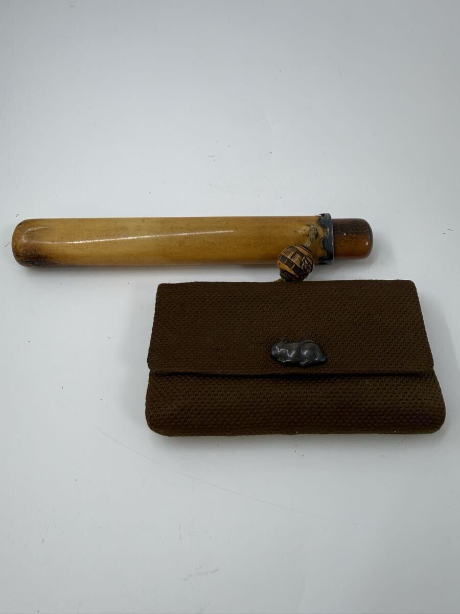 A144 煙草入れ キセル入れ 喫煙具 時代物 アンティーク コレクション キセル 煙管 レトロ