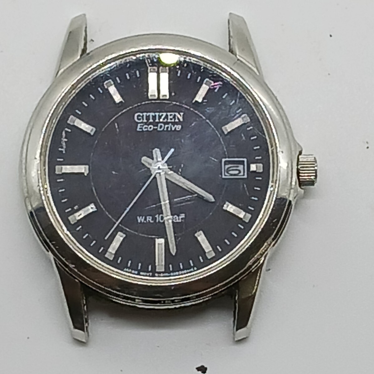 マ CITIZEN エコドライブ E111-S053846 光発電クォーツ 腕時計 動作未確認 is0716