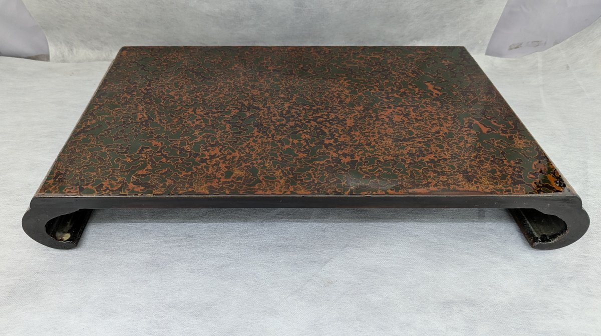 花台 木製（木粉）48cm×29.8cm×6.4cm 置き台 漆器 工芸品 美品 インテリア