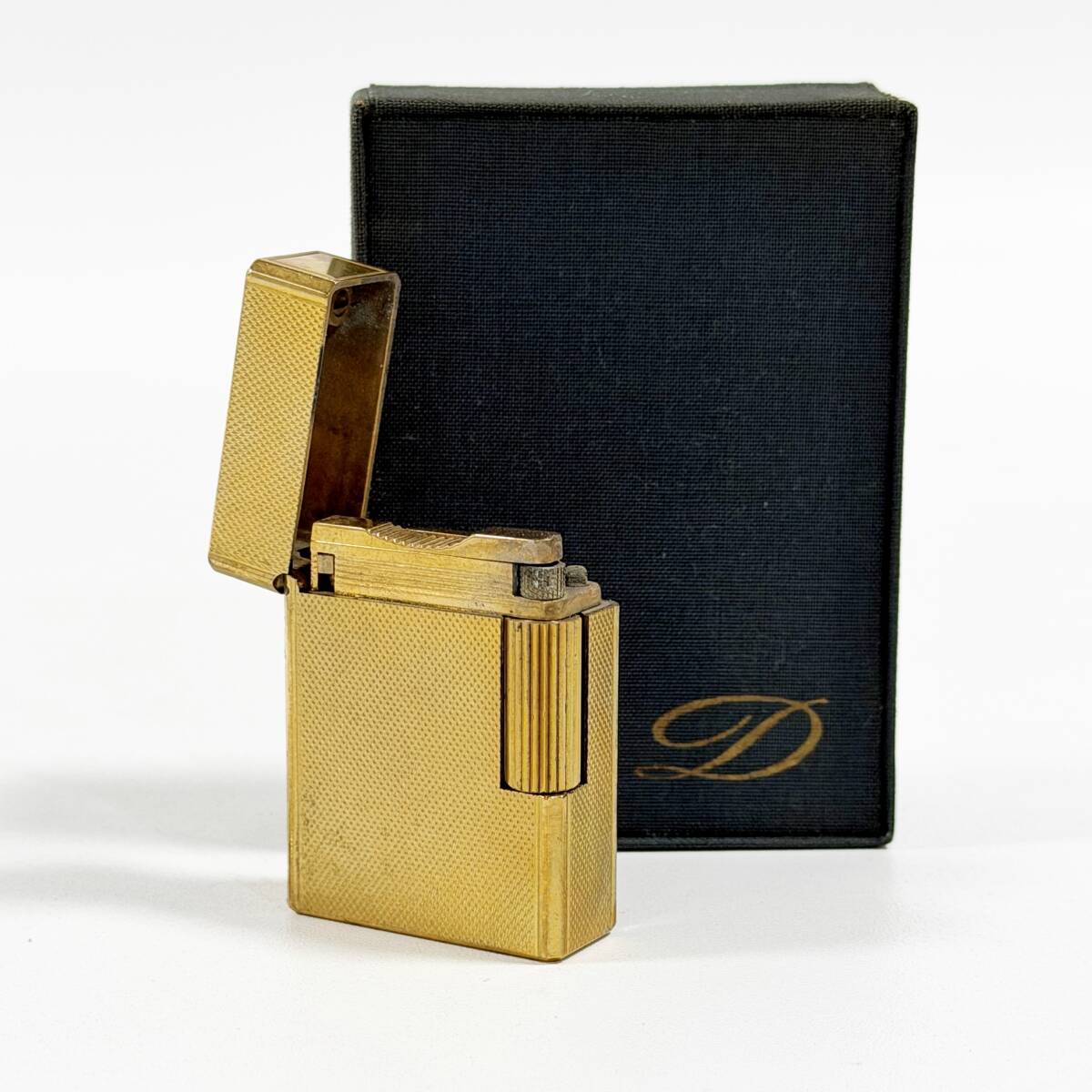 【54478V】S.T.Dupont ガスライター BHW984 ゴールドカラー 20μの刻印在 経年保管品 現状品