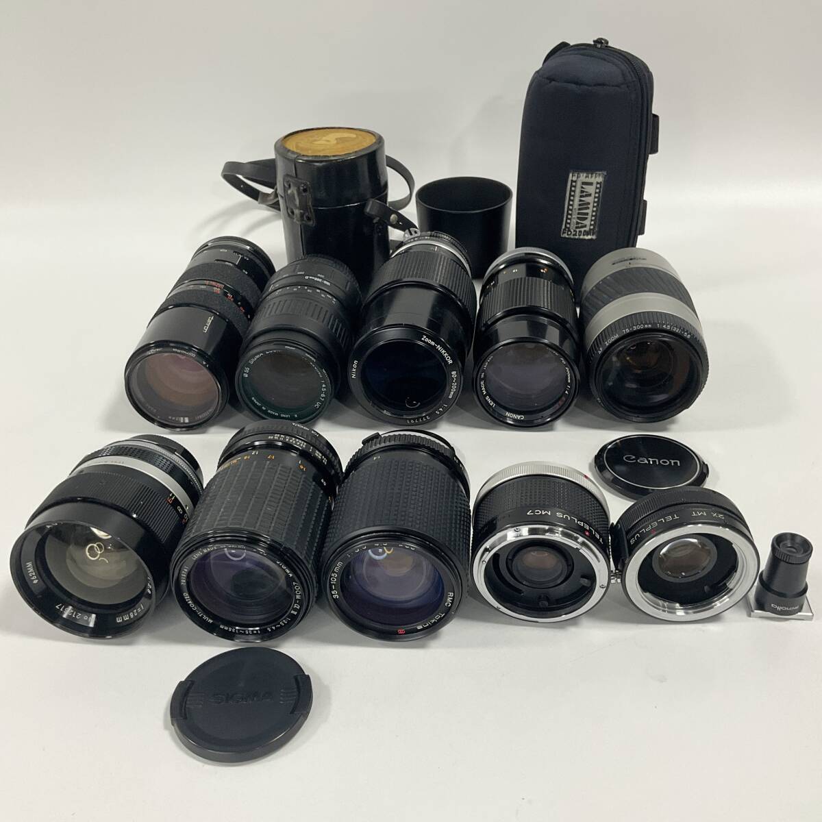 【54464T】レンズまとめ11点 動作未確認 ジャンク キヤノン ニコン ミノルタ タムロン シグマ トキナー他 目立つキズ無