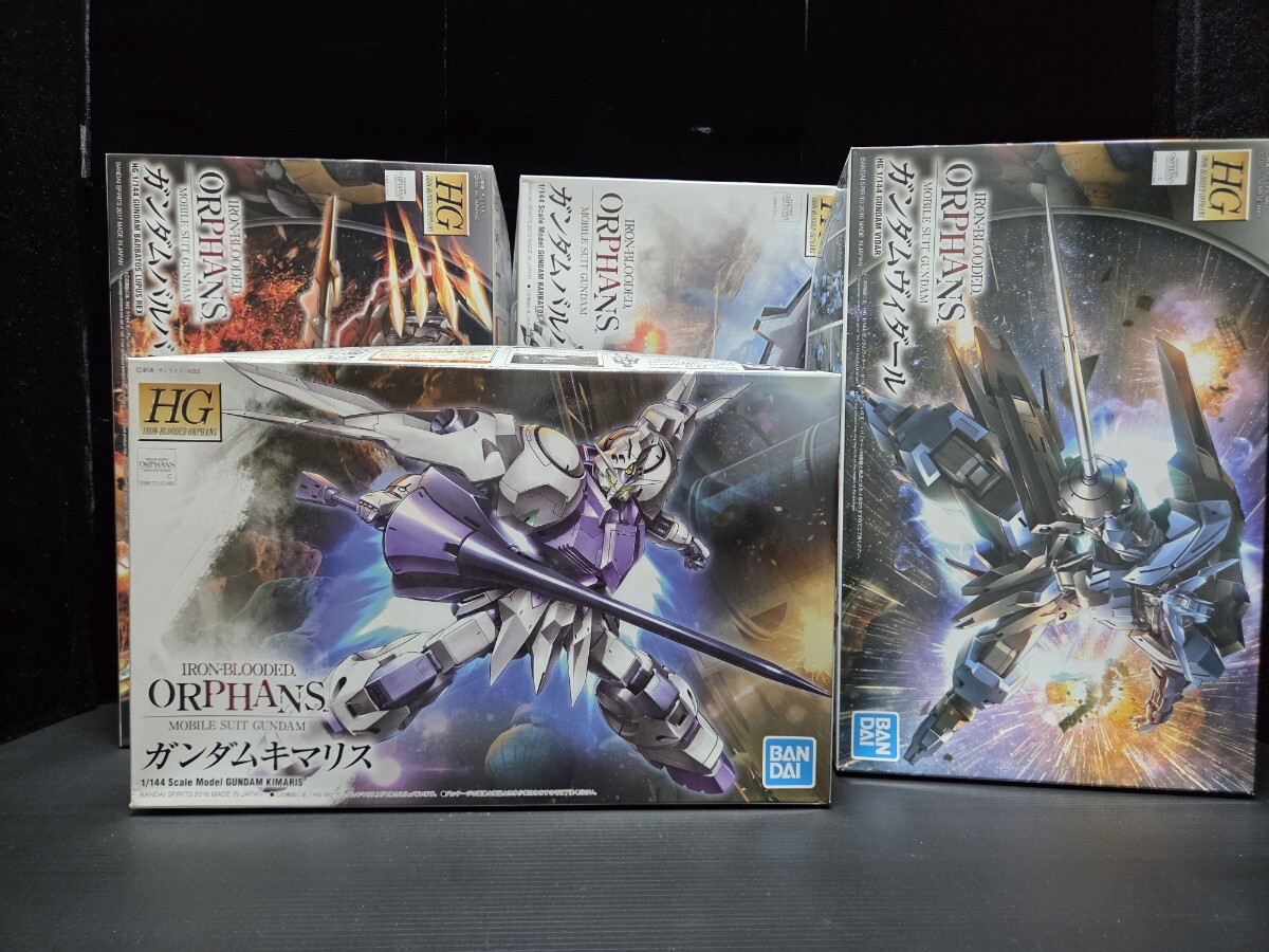 HG1/144 ガンプラ4種セット◆鉄血のオルフェンズ◆未組立品◆バルバドス◆ヴィダール◆キマリス◆バルバドスルプスレクス◆バンダイ