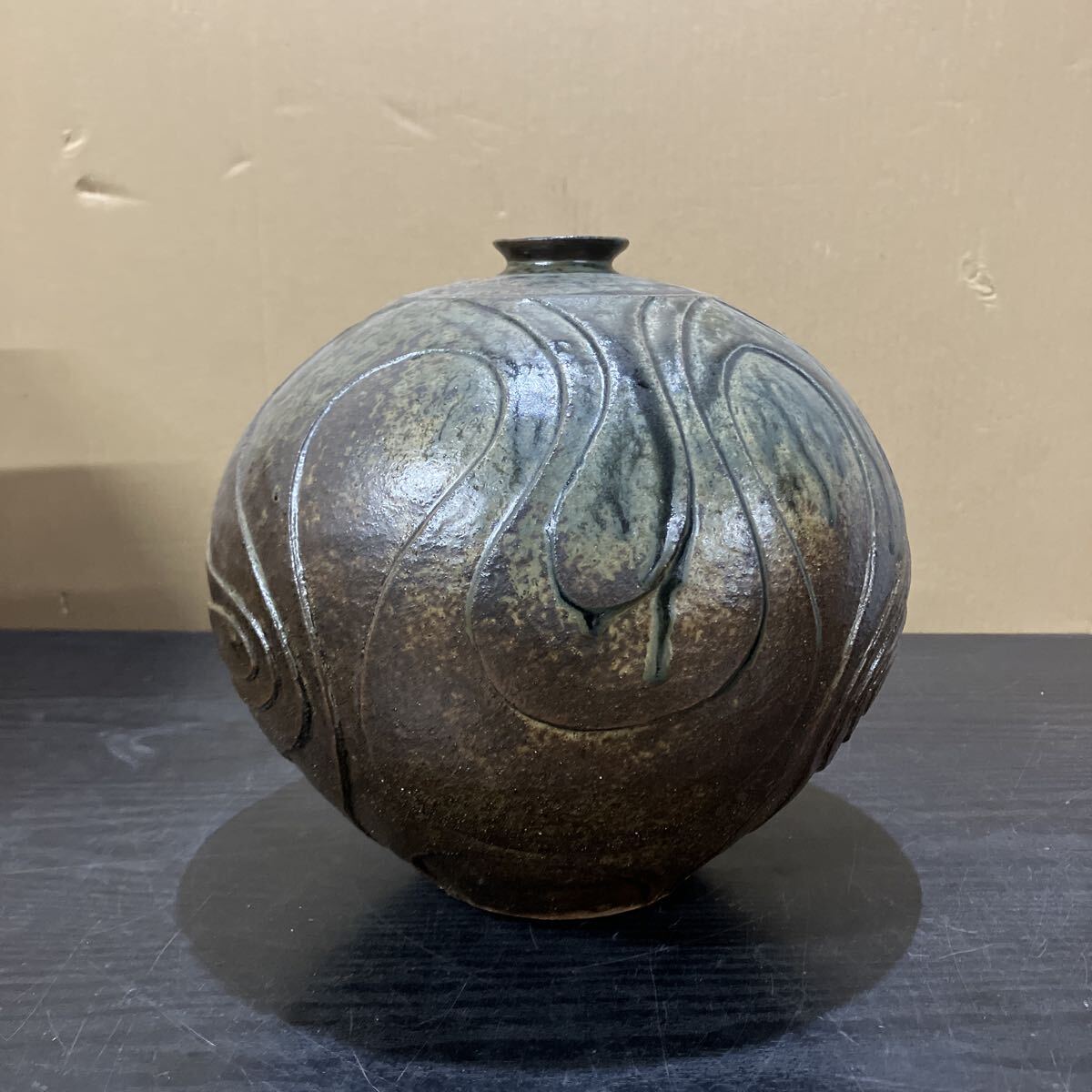 TKM965 花瓶 花器 陶器 壺 一輪挿し インテリア 工芸品 骨董品