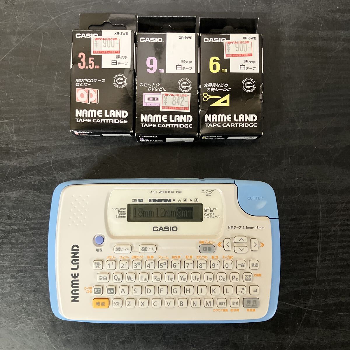 TKK452 CASIO NAME LAND ネームランド ラベルライター ラベルプリンター KL-P30 テープ付き 動作品