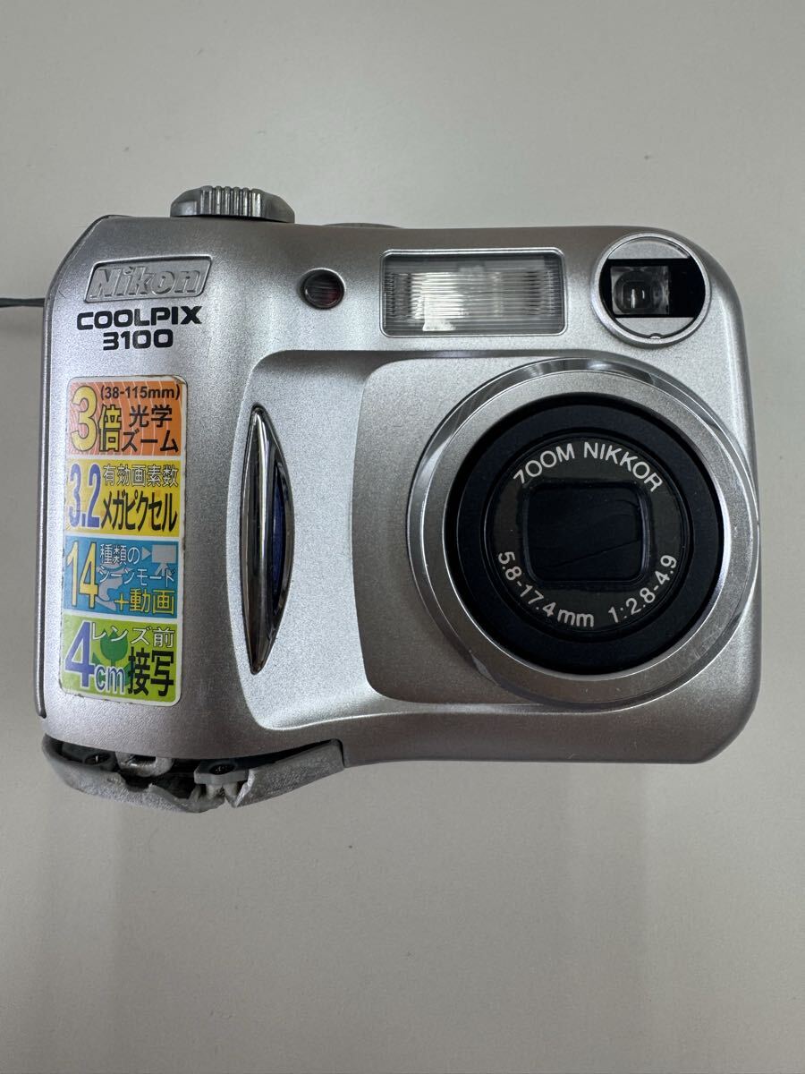 S1075 Nikon ニコン COOLPIX 3100 シルバー コンパクトデジタルカメラ　バッテリー箇所不良