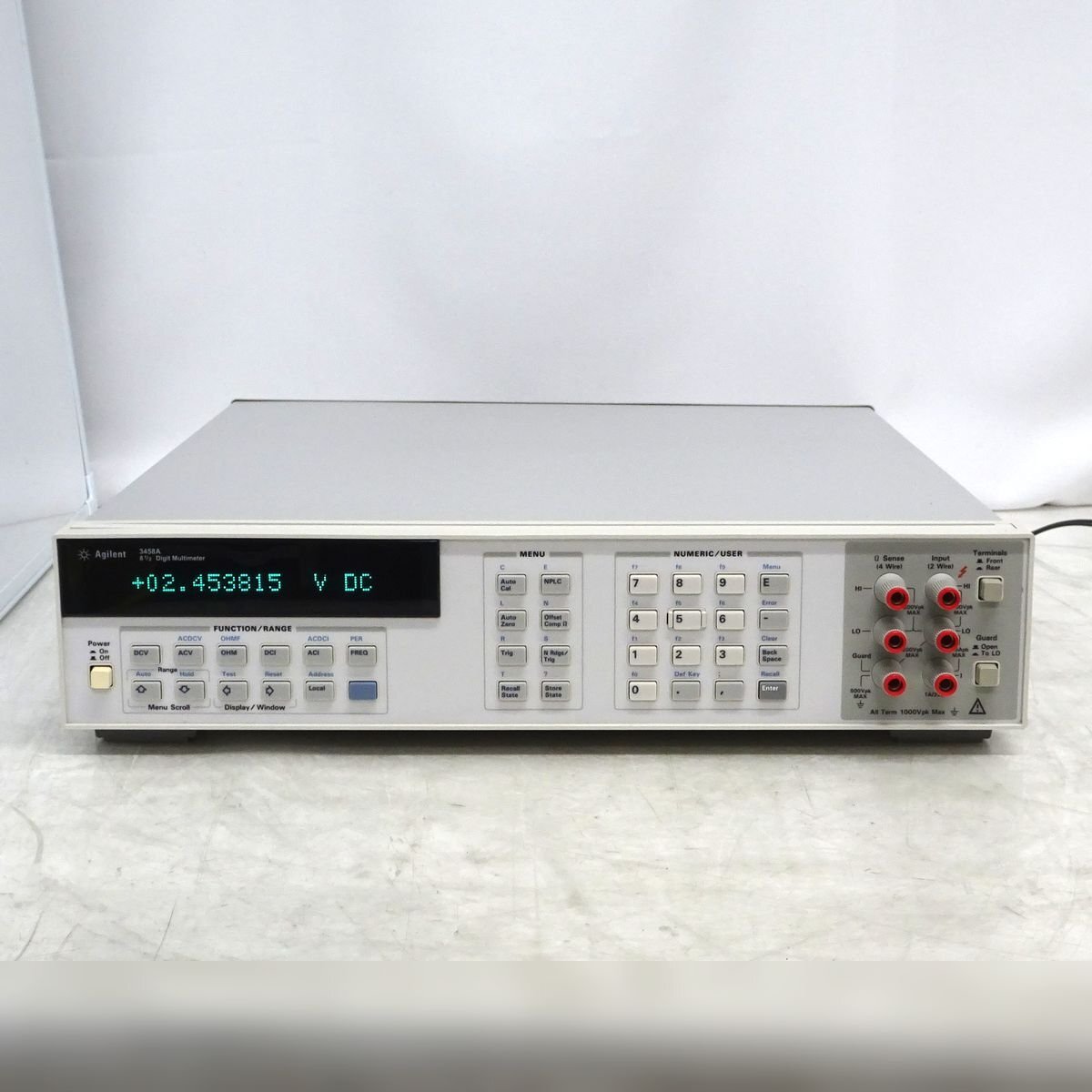 Agilent 3458A DIGITAL MULTI METER　8 1/2桁表示 デジタル マルチメーター HP 【中古/計測OK/外観訳アリ】#454897