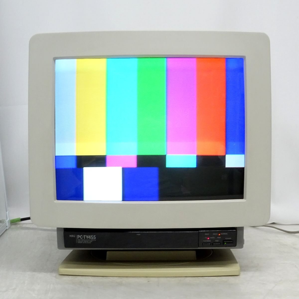NEC PC-TV455 15インチ カラーテレビジョン受信機 レトロゲーム向けブラウン管【中古/ビデオ＆RGBマルチ・動作しますが現状品】#445308