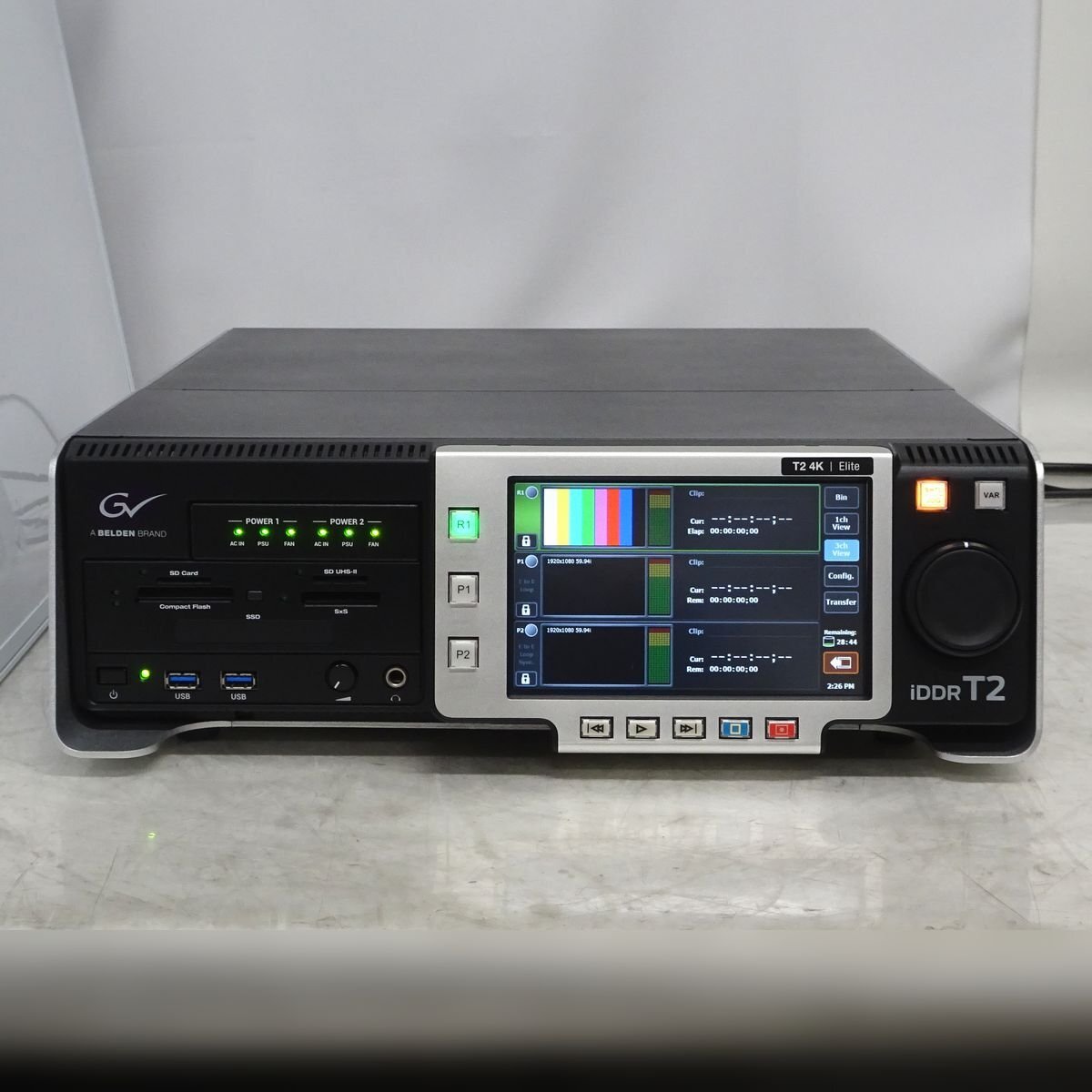 Grass valley T2 4K Elite デジタルディスクレコーダー KTR4-ELT-CV40（3G-SDI 4K 対応）【中古/訳アリ動作品】#452897