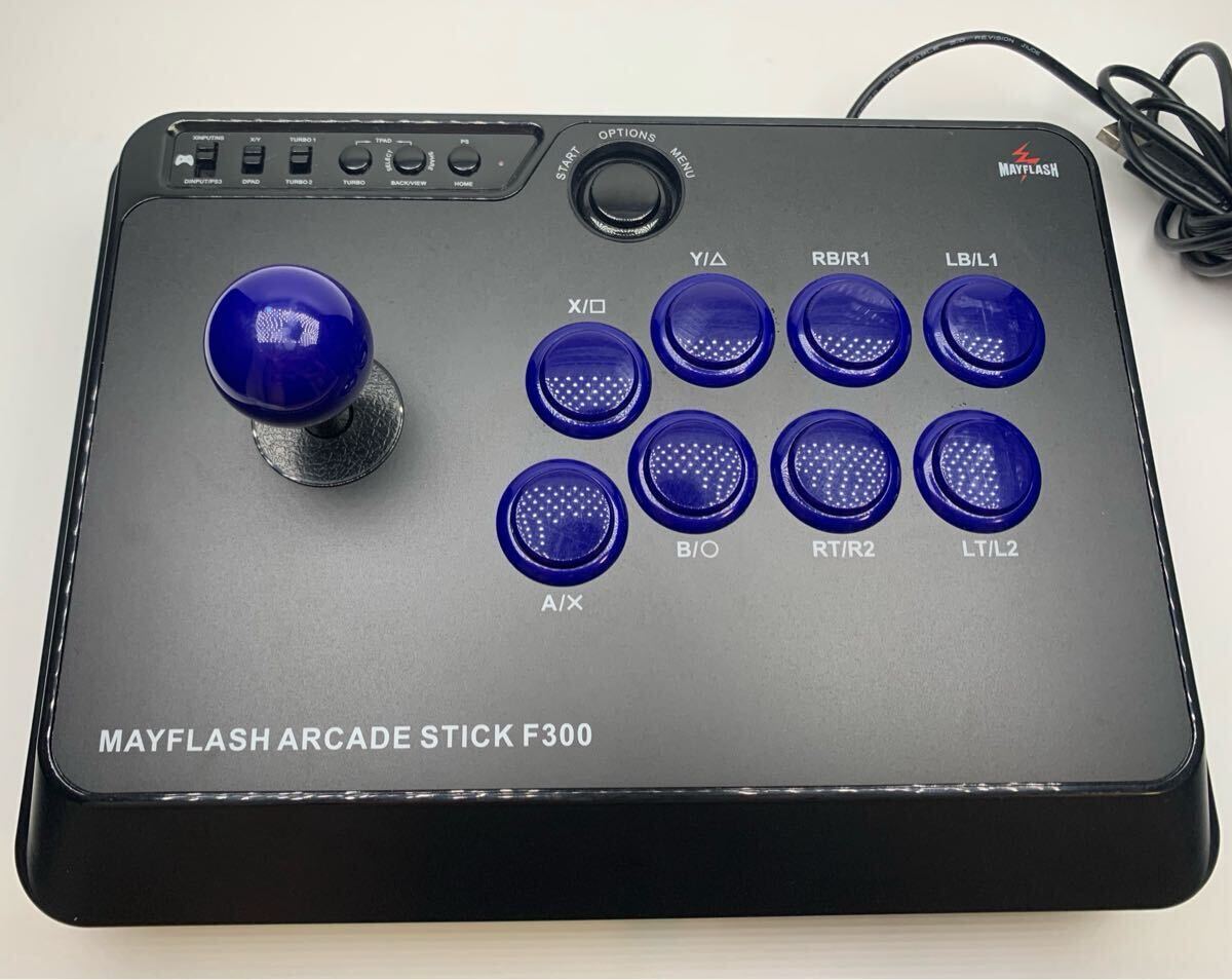 MAYFLASH アーケードコントローラー F300 アケコン MAYFLASH ARCADE STICK ゲーム おもちゃ アクセサリー ブラック 格闘ゲーム 現状品　は