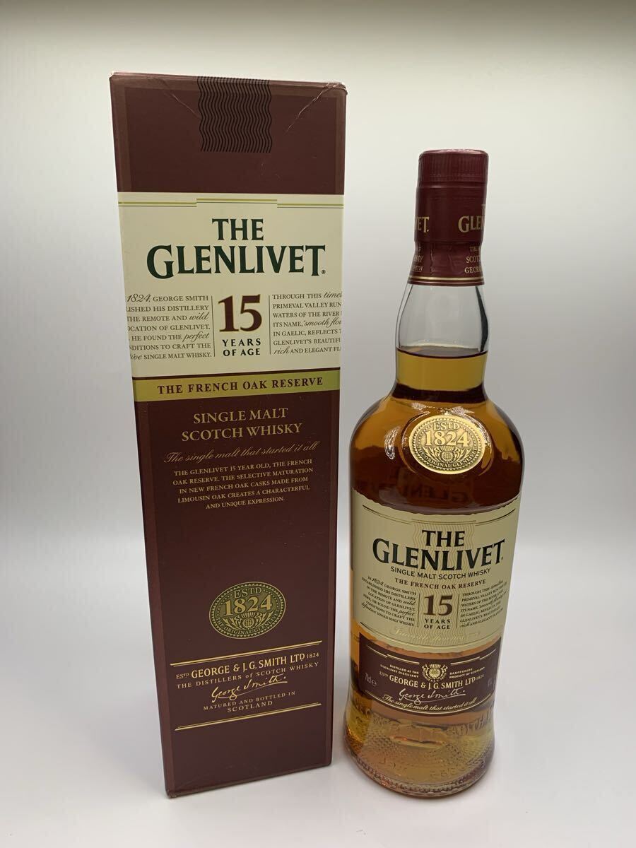 ザ・グレンリベット 15年 フレンチオークリザーブ 700ml 40% 箱付 シングルモルト スコッチ ウイスキー THE GLENLIVET 現状品 未開栓　は