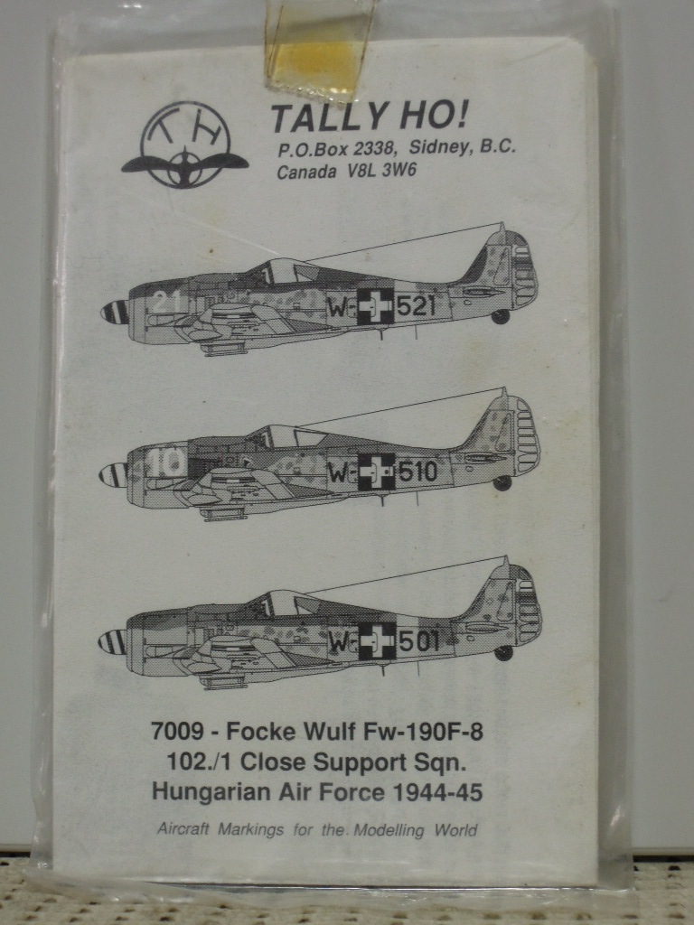 TALLY HO! 1/72 - Focke Wulf Fw-190F-8 Hungarian Air Force 1944-45