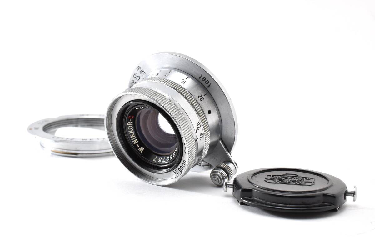 ◆超美品◆ Nikon 日本光学 Nippon Kogaku W-NIKKORC 3.5cm F2.5 L39 ライカ純正LMアダプター付き #4718