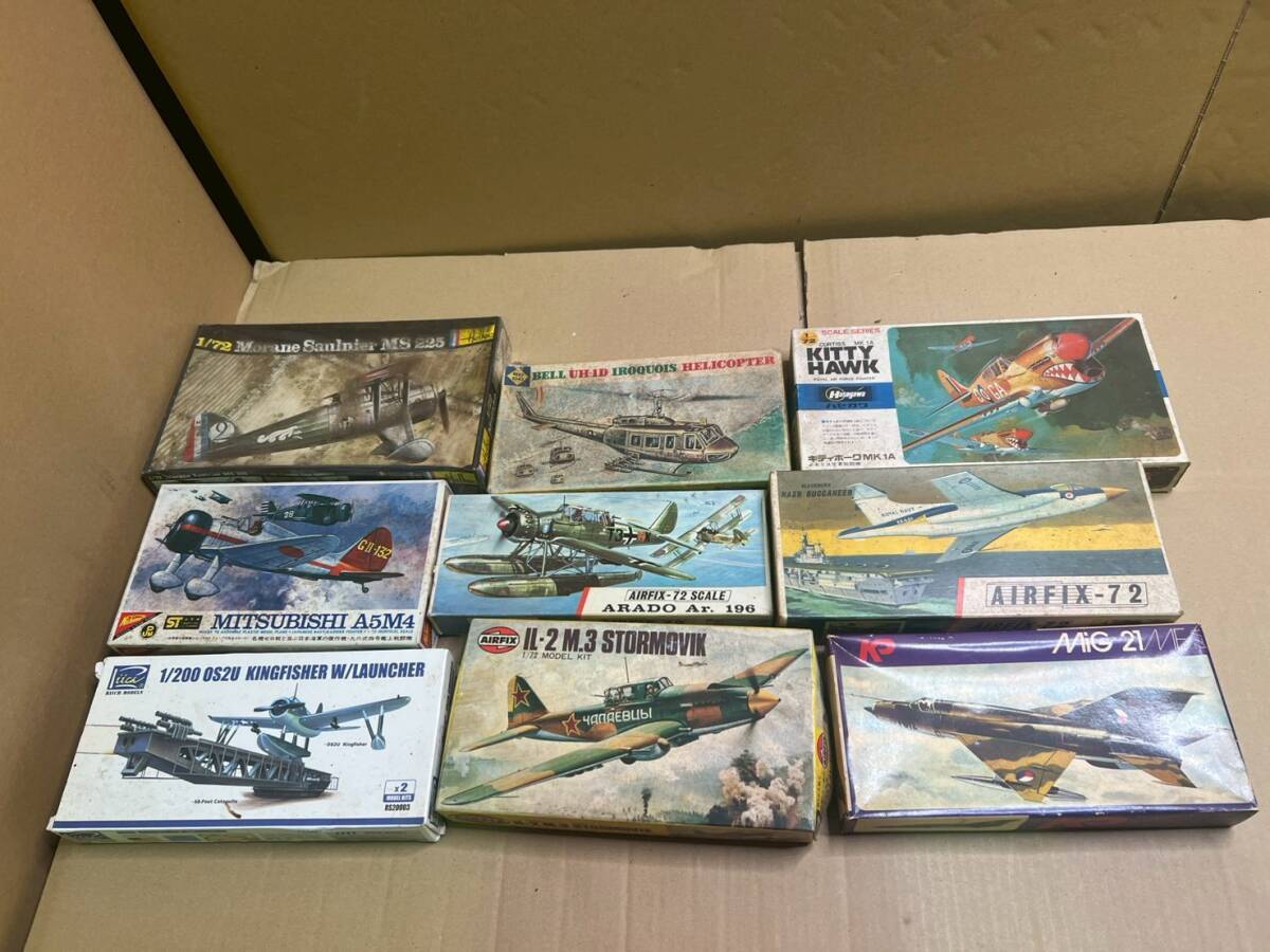 7＃W/J252L エレール IL-2M3ストーモビック キティホーク 三菱A5M4 モラーヌソルニエMS225 BellUH-1DIroquois等9点 現状/未確認 100S