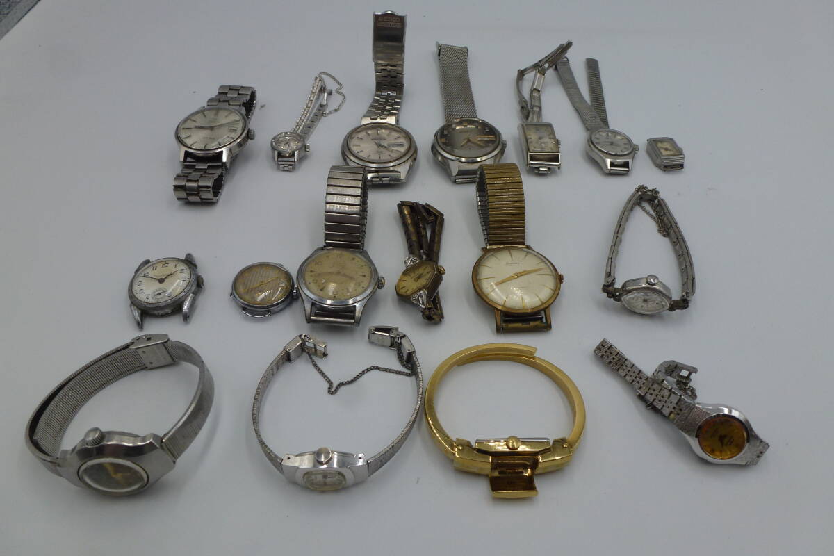 送料無料 ジャンク品 不動 レトロ アンティーク 自動巻 手巻 腕時計 まとめ OMEGA SEIKO ほか