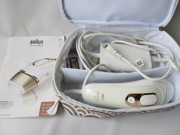 D53 光美容器 BRAUN ブラウン Silk expert pro5 脱毛器 通電確認済 現状品 府中市