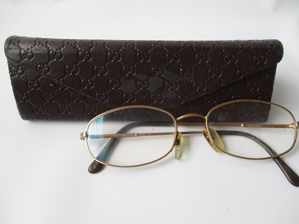 D40 GUCCI グッチ メガネ 眼鏡 ケース付 レターパック 現状品 府中