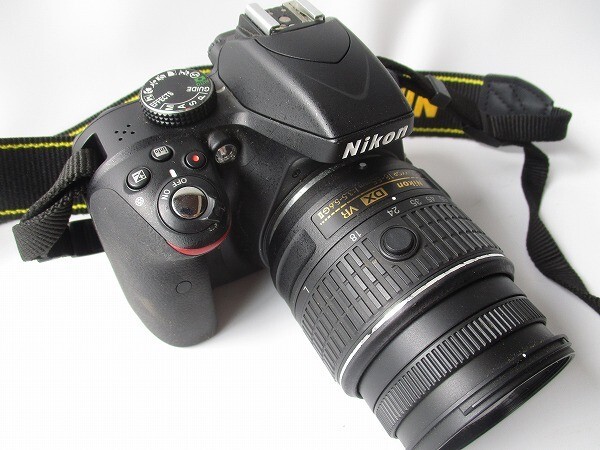 D24 NIKON ニコン D3300 / AF-S DX 18-55㎜ 1:3.5-5.6 G VRII 通電確認済 カメラ 一眼レフ 現状品 府中市