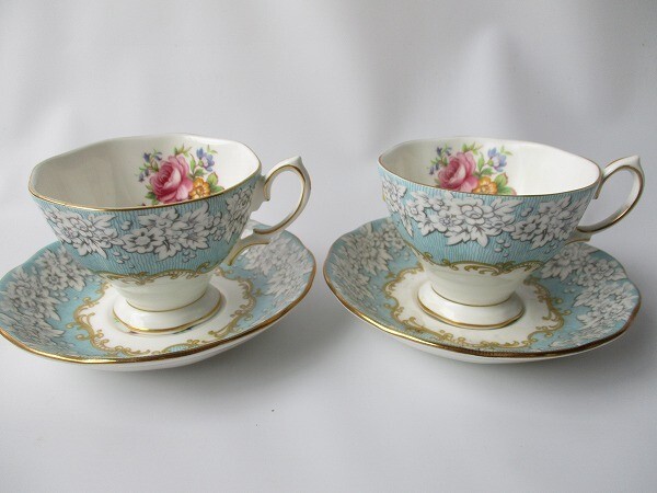 D17 ROYAL ALBERT ロイヤルアルバート カップ ソーサー セット 2客 現状品 府中市