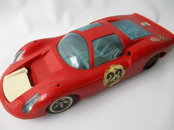 D13 ヨネザワ レトロ ブリキ 赤いレーシングカー 23番 ポルシェ カレラ 現状品 府中市