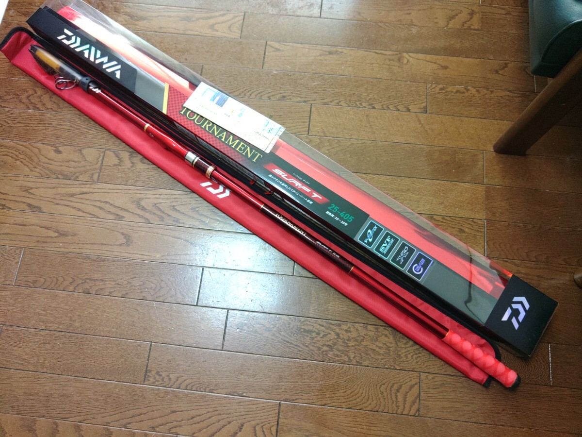 【未使用】ダイワ DAIWA トーナメント・サーフT 25号-405・R／4代目赤サーフ／現行税込64,900円【未記入保証書付き】