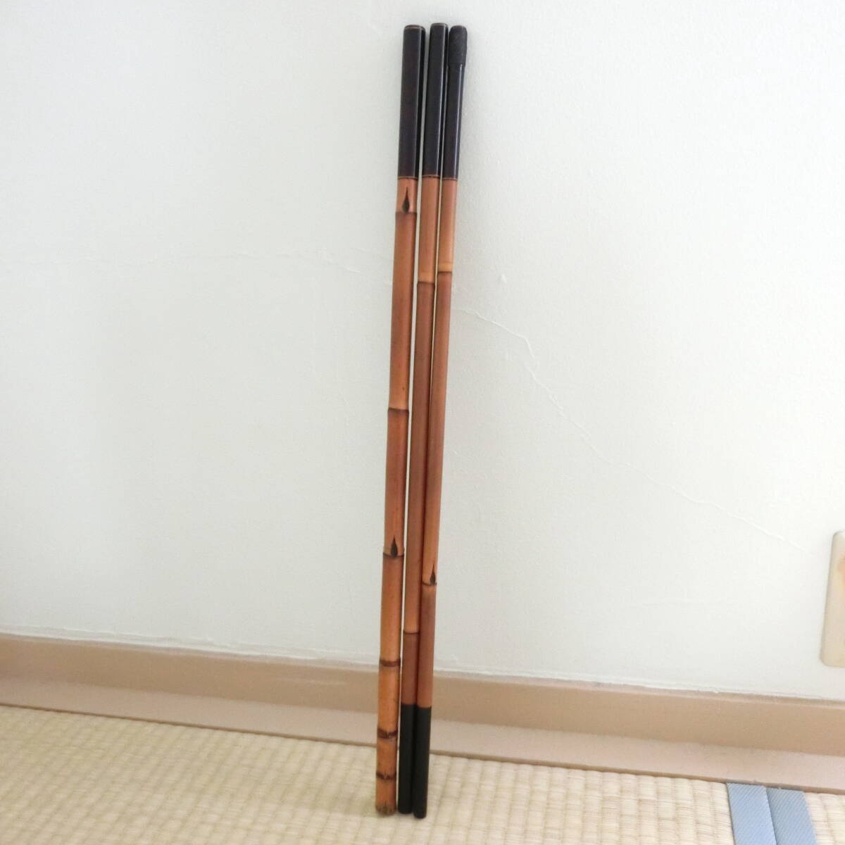 和竿　3本仕舞　7本継ぎ　鯉竿　渓流竿　古竿　竹竿