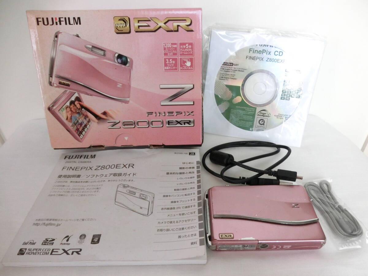FUJIFILM FinePix Z800EXR　コンパクトデジタルカメラ　フジフィルム　富士フィルム　デジカメ　ピンク