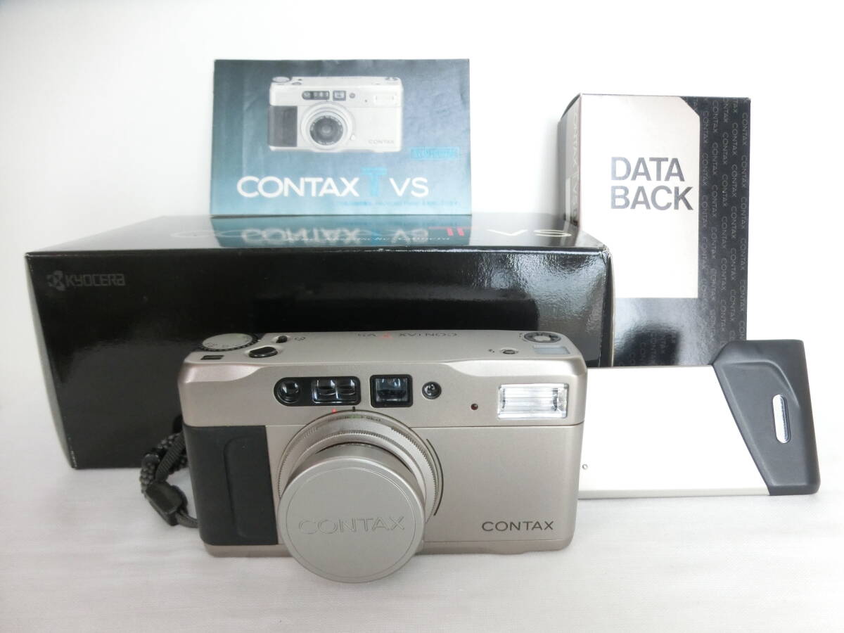 【通電OK】CONTAX TVS　コンタックス　コンパクトフィルムカメラ　KYOCERA　京セラ　データバック　箱付