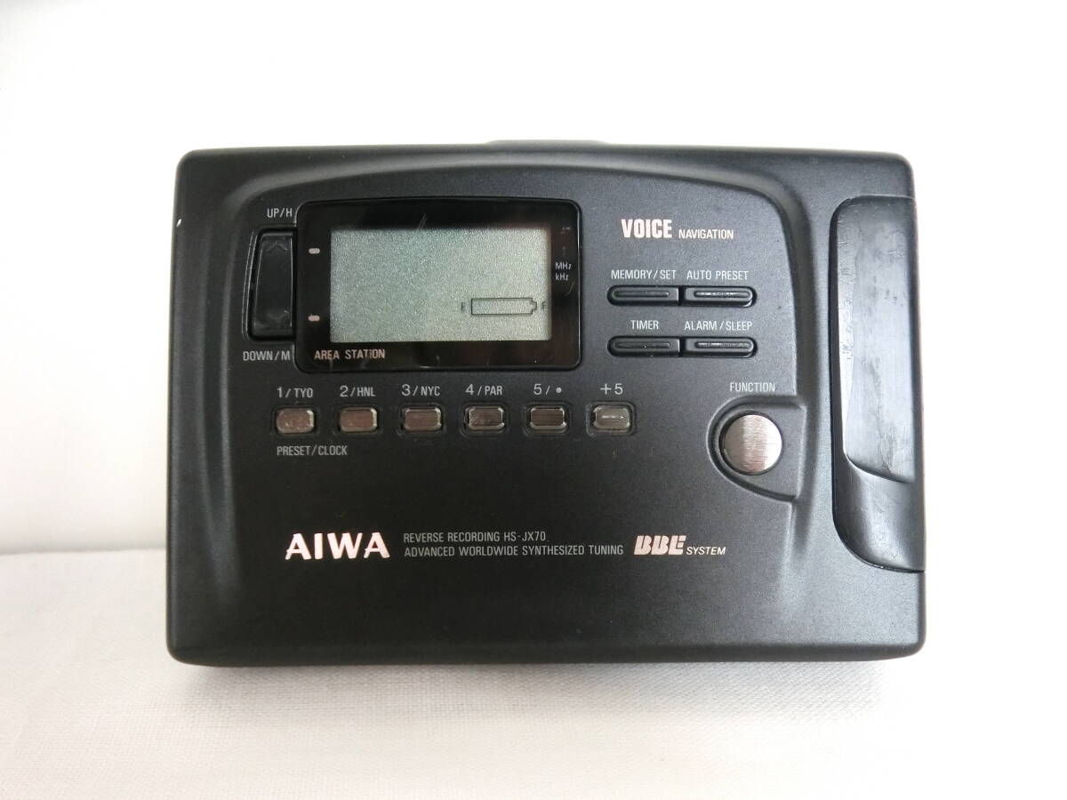 AIWA HS-JX70 ポータブルカセットレコーダー BBE AM/FM ステレオ オーディオ機器 音響機材 アイワ