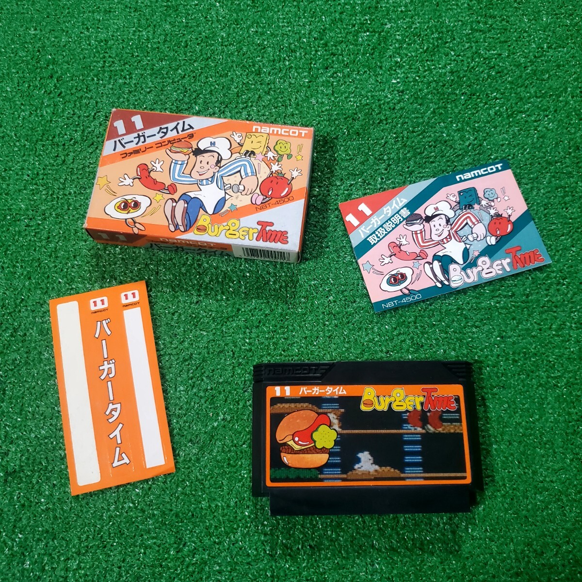 FC ファミコン カセット ソフト バーガータイム 動作確認済み 箱説あり 箱 説明書 ファミリーコンピュータ 希少品