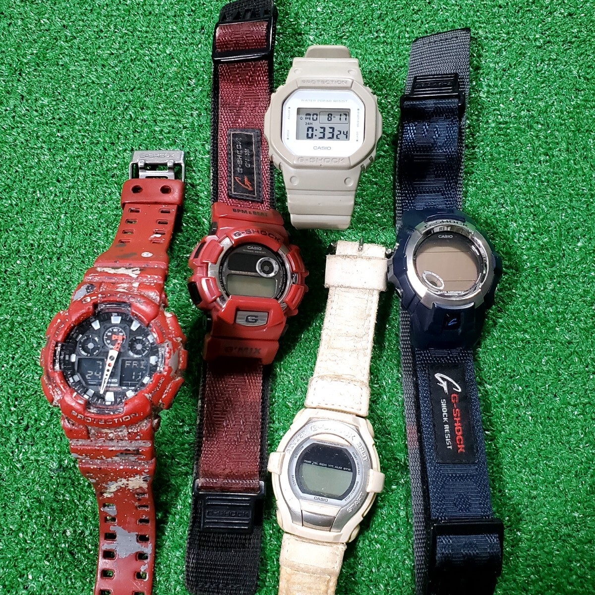 CASIO カシオ G-SHOCK ジーショック 5本 腕時計 まとめ売り 時計 コレクション整理 美品含む GA-100B DW-5600M GT-000