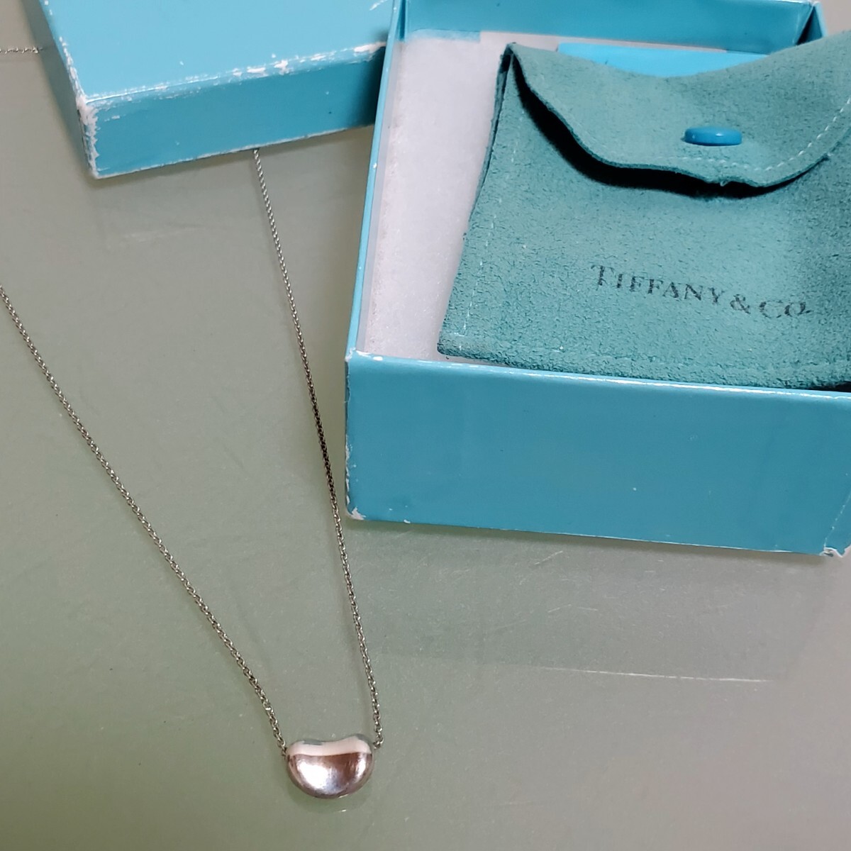 TIFFANY＆Co. ティファニー エルサペレッティ ビーン ネックレス アクセサリー 925 ペンダント シルバー 保存袋 箱あり ビーンズ