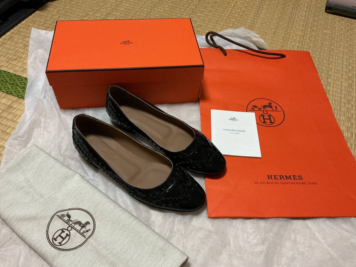 未使用　HERMES エルメス　レディース　靴　ブラック　37