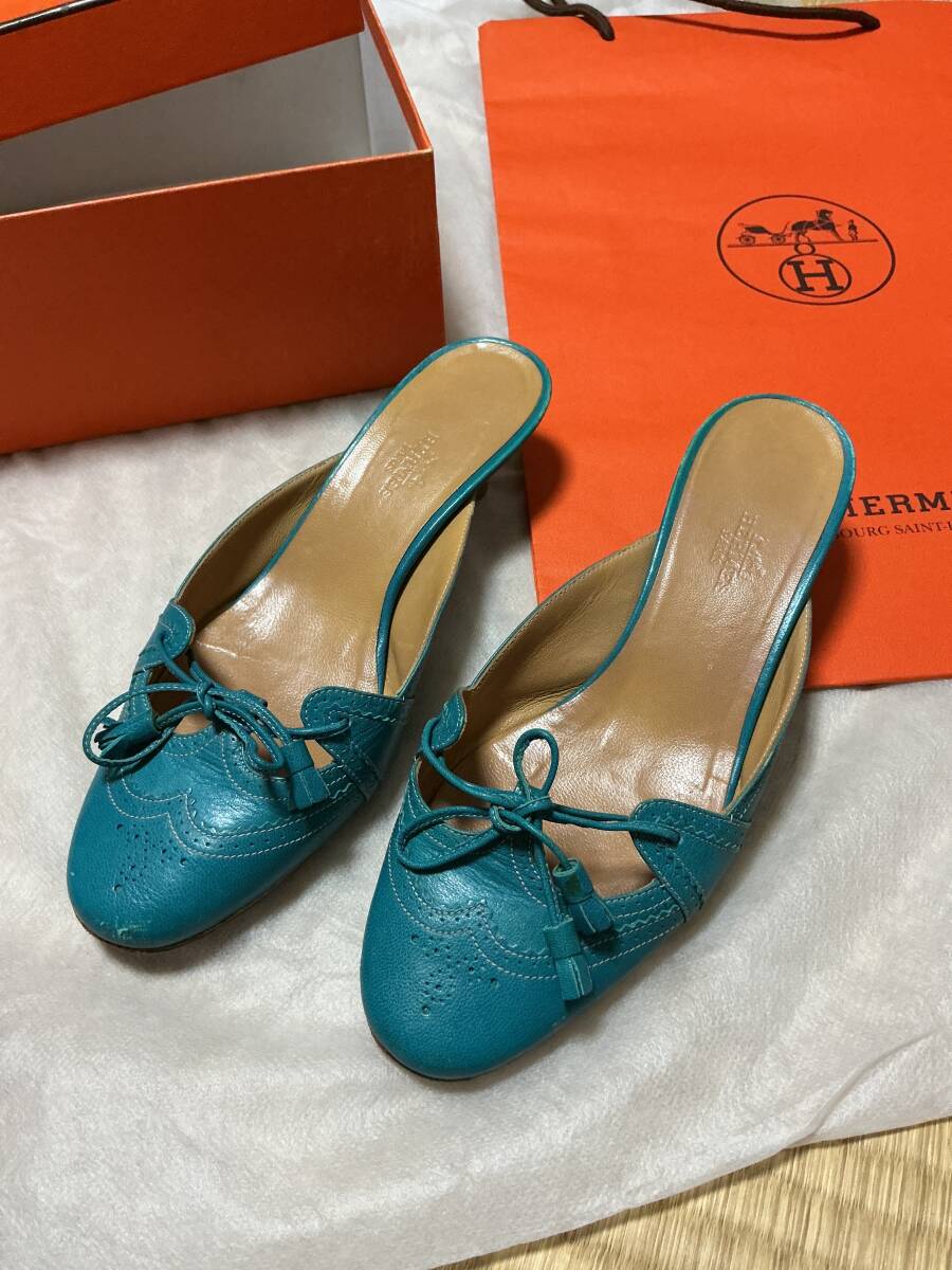 美品　HERMES エルメス　レディース　サンダル　レザー　36