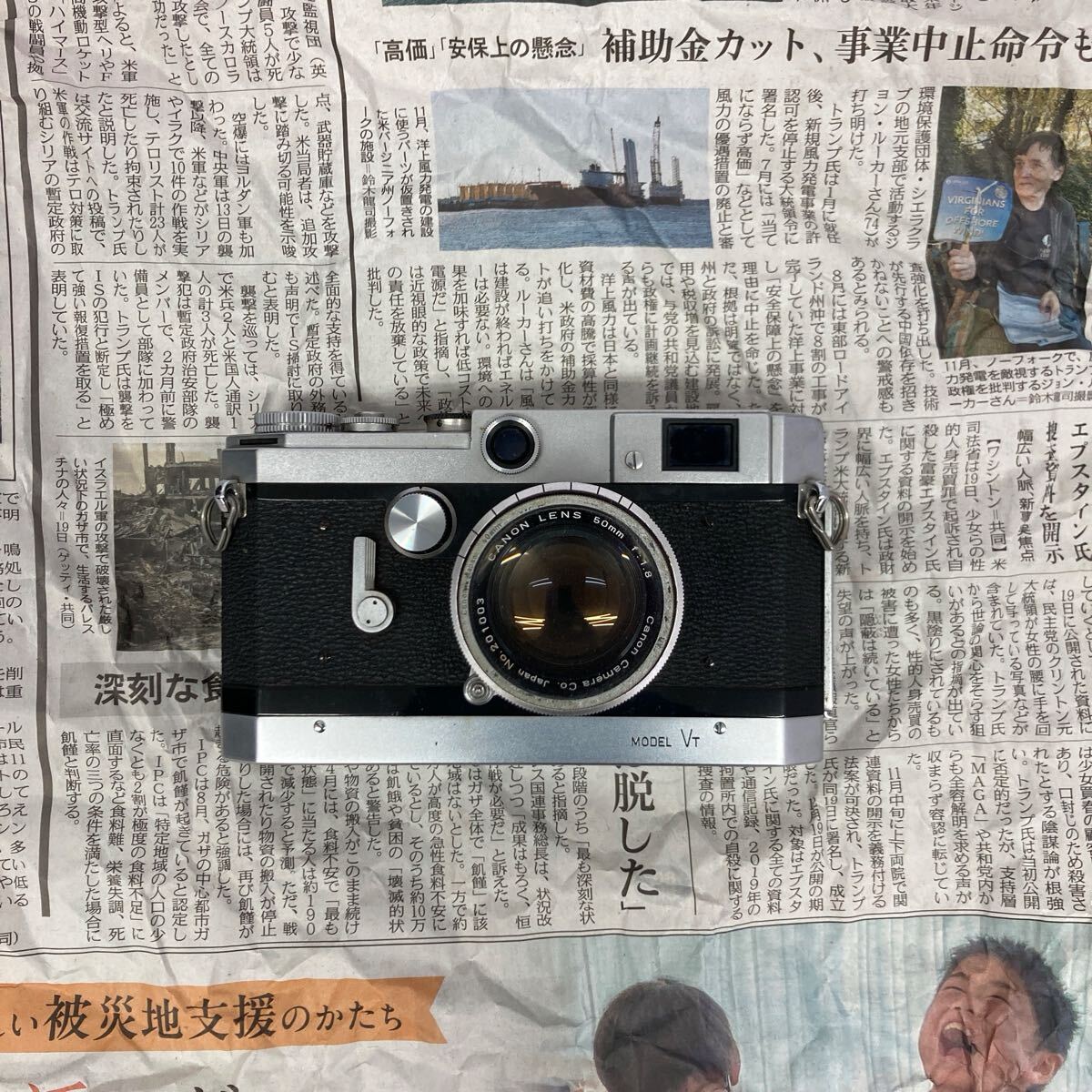 【A1】Canon MODEL VT フィルムカメラ レンジファインダー レンズ 50mm F1.8 ジャンク品