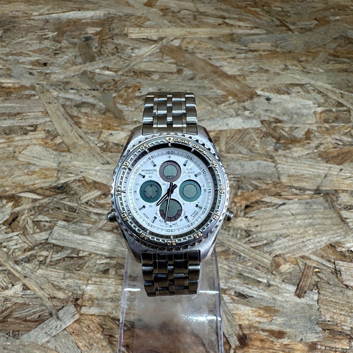 mdom0731/1円〜/CASIO/カシオ/MISSON/ミッション/腕時計/MIS-101/クォーツ/QZ/メンズ/本体のみ/現状不動品