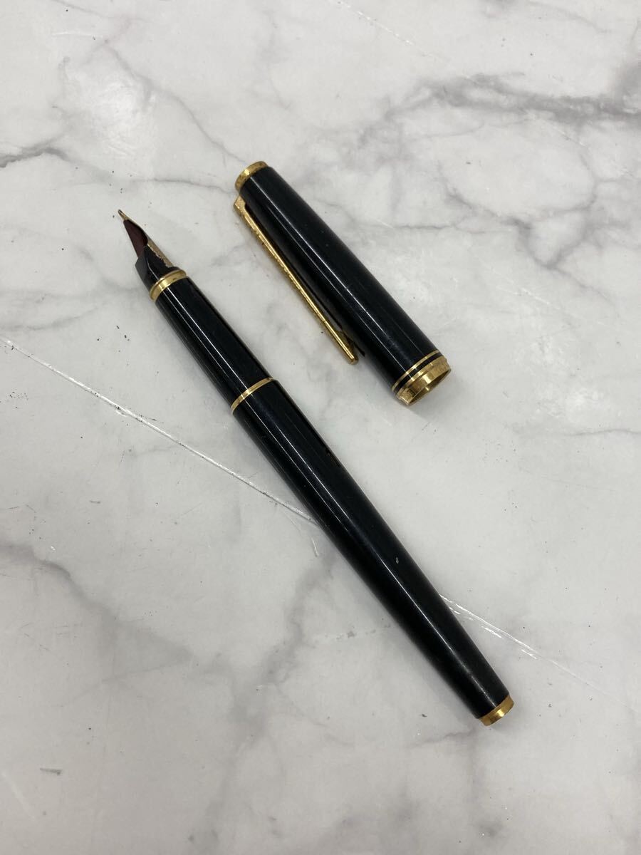 FF パイロット デラックス PILOT DELUXE 万年筆 ペン先14K 筆記用具 文房具 ゴールド×ブラック ヴィンテージ 筆記未確認 中古品