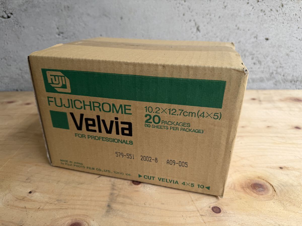 23【未開封】FUJICHROME VELVIA professionals 4×5 20パッケージ 1個10枚×20個（計200枚）
