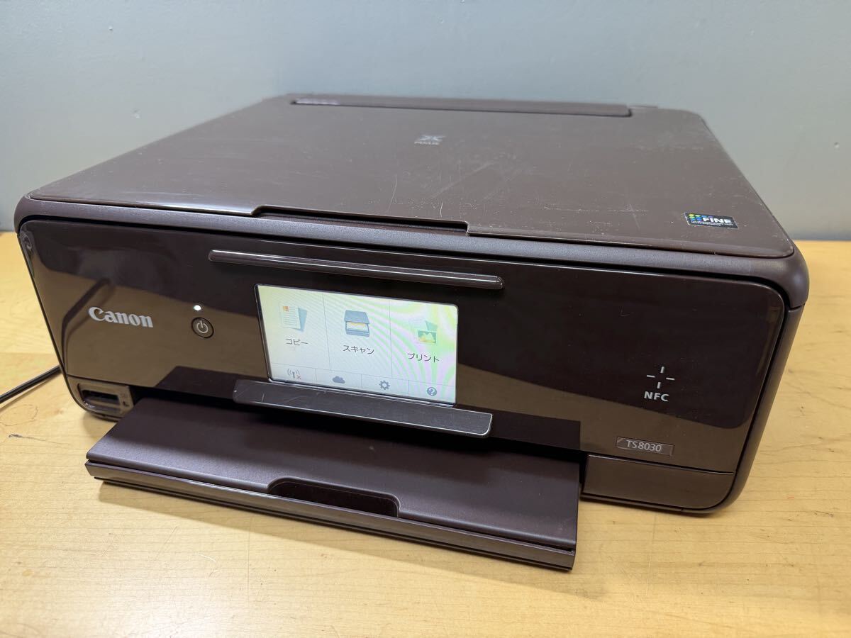 【中古/動作確認済】 Canon キャノン TS8030 PIXUS プリンター ブラウン K30368 現状品