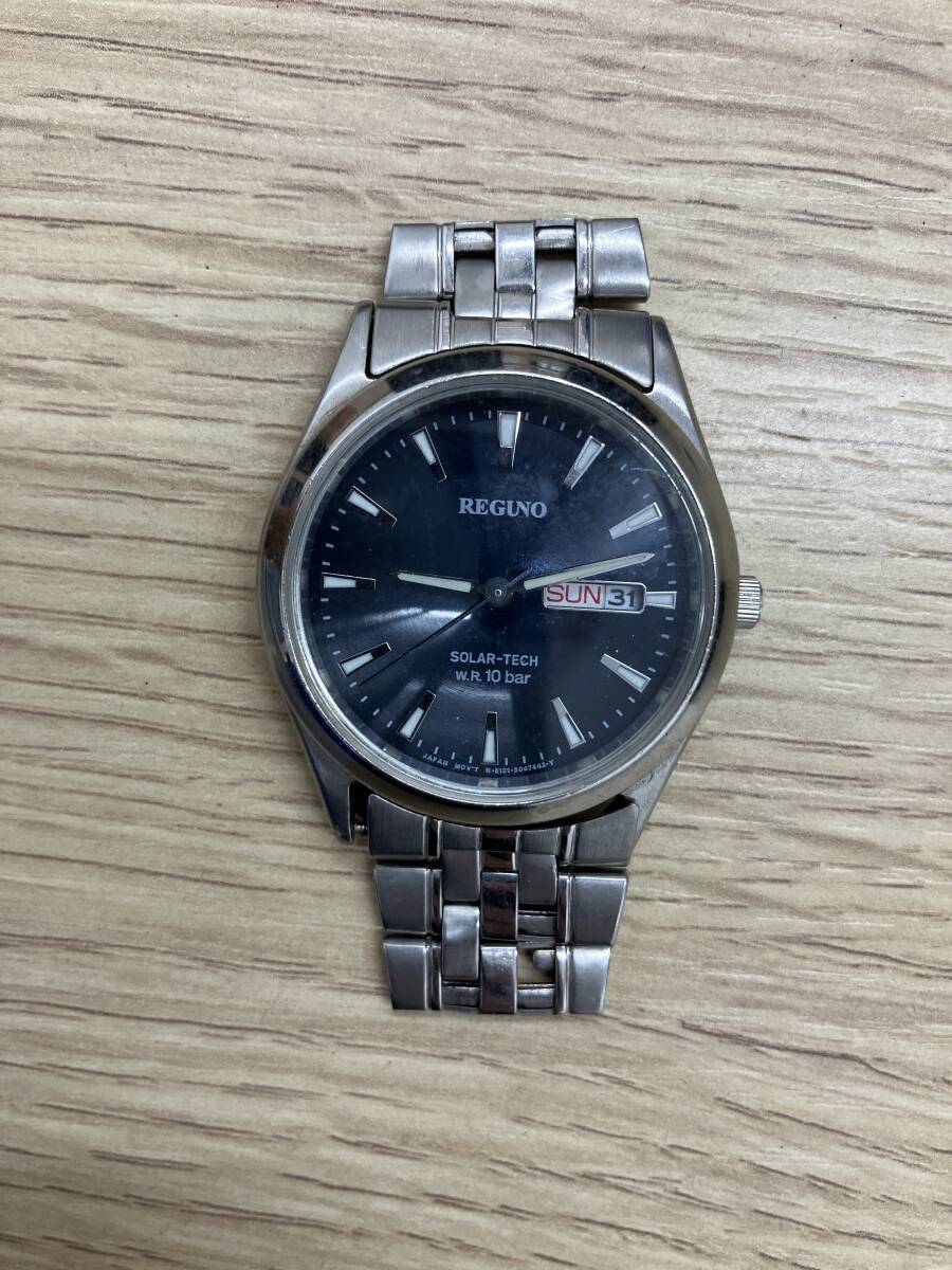 稼働品 CITIZEN シチズン REGUNO レグノ ソーラー 腕時計 E101-S028221 デイデイト【824606】