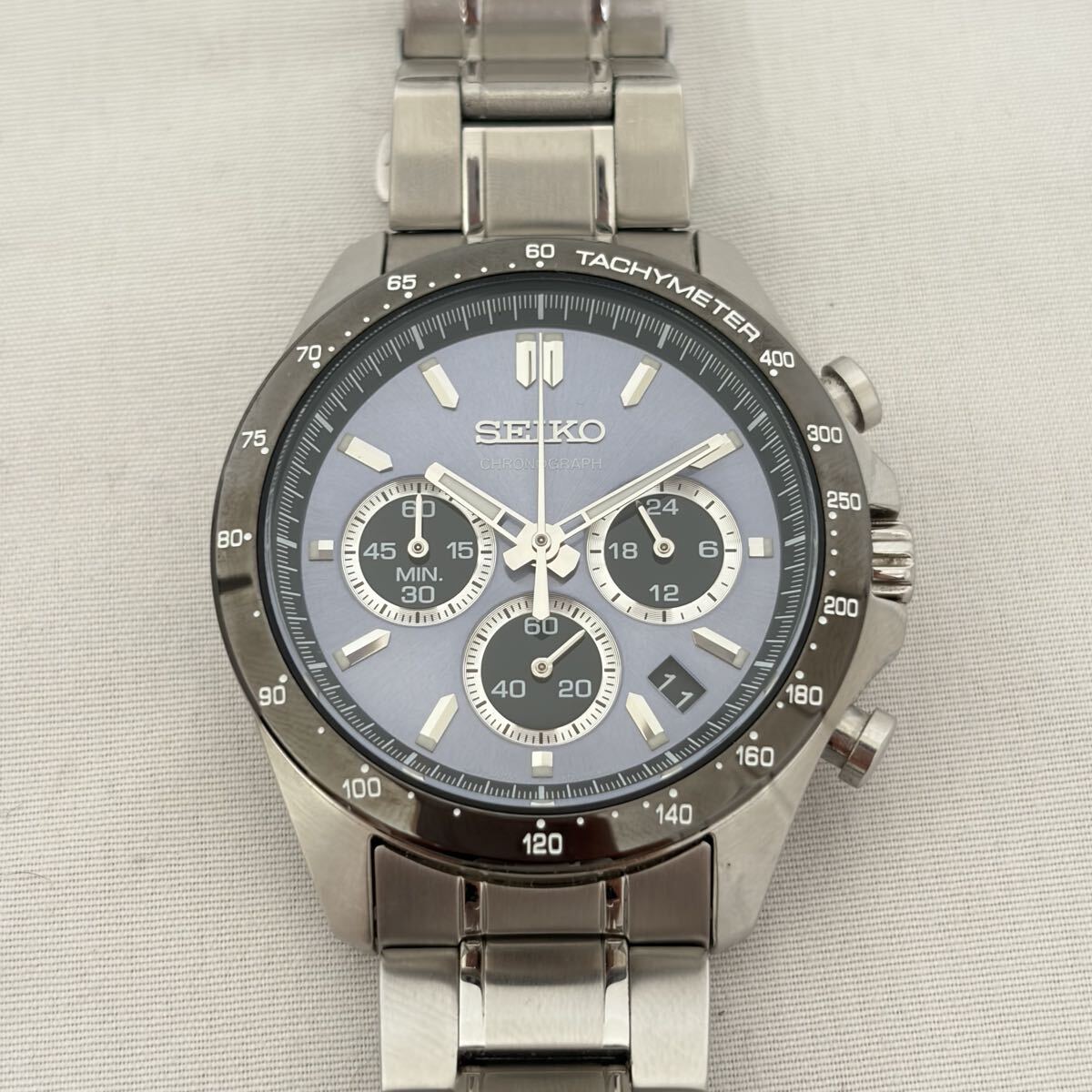 0007【0811 A-145】SEIKO セイコー 8T63-00D0 クォーツ クロノグラフ デイト メンズ 腕時計 稼働品 箱付き