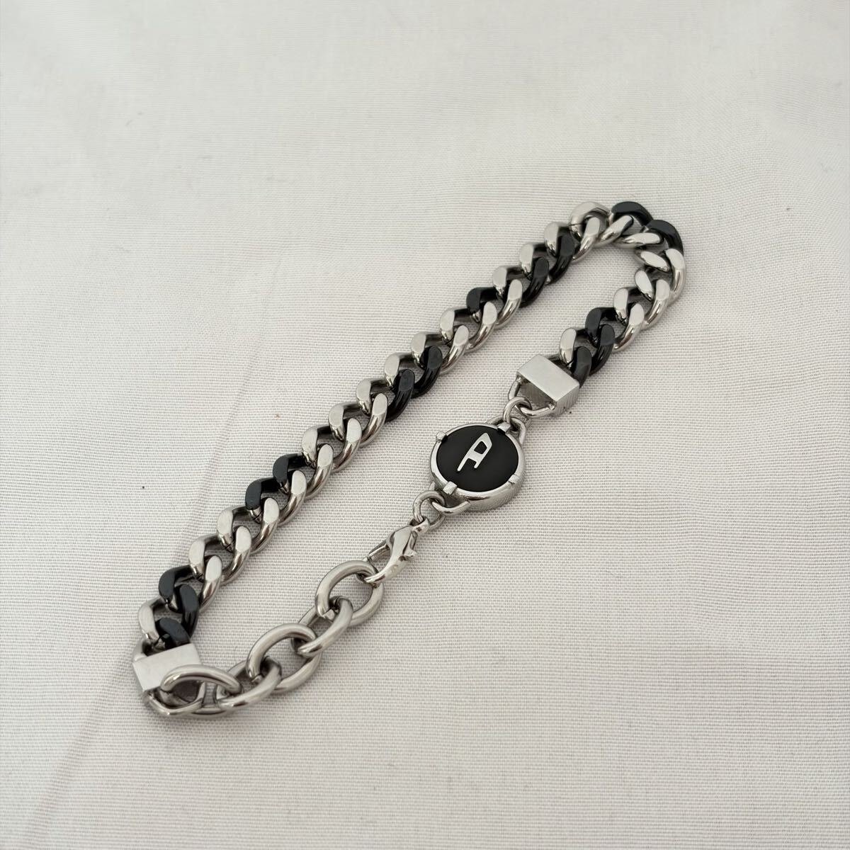0001【0811 B-5578】DIESEL ディーゼル チェーンブレスレット Dロゴ ブレスレット アクセサリー